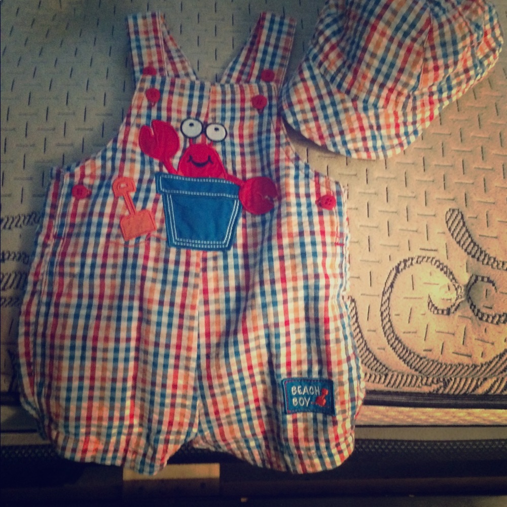 Sear sucker baby boy coveralls 0-3 months